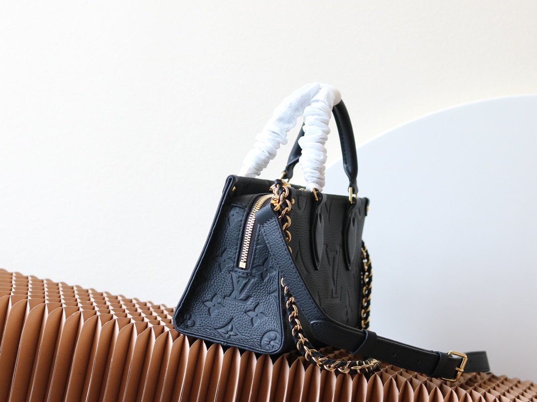 Louis Vuitton OnTheGo Small Tote Bag in Gray Monogram Leather - Image 2