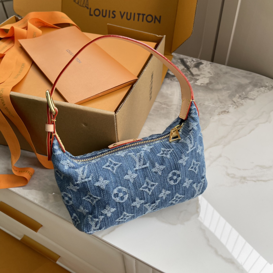 Louis Vuitton Mini Moon Shoulder Bag in Denim - Image 2