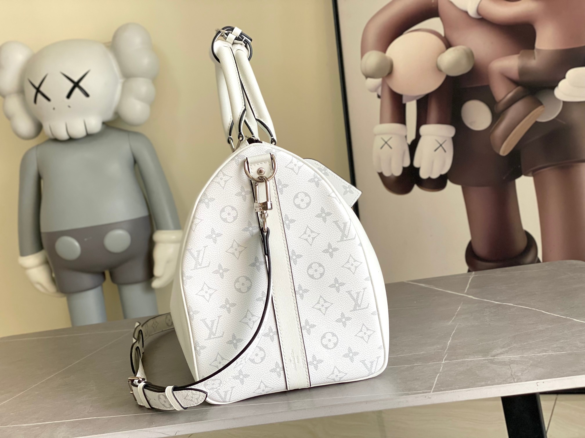 Louis Vuitton Taigarama Keepall Travel Bag M27792 / M30885 - White - Image 2
