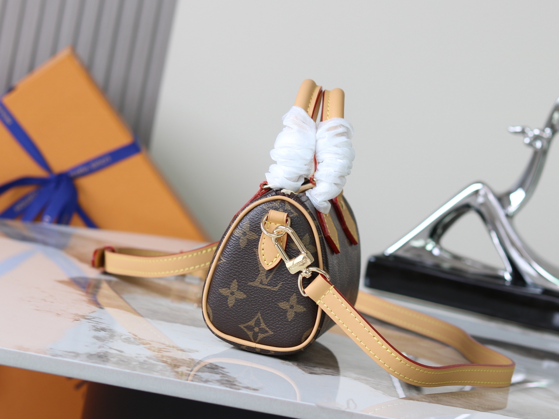 Louis Vuitton Nano Speedy Monogram Crossbody Bag - Image 2