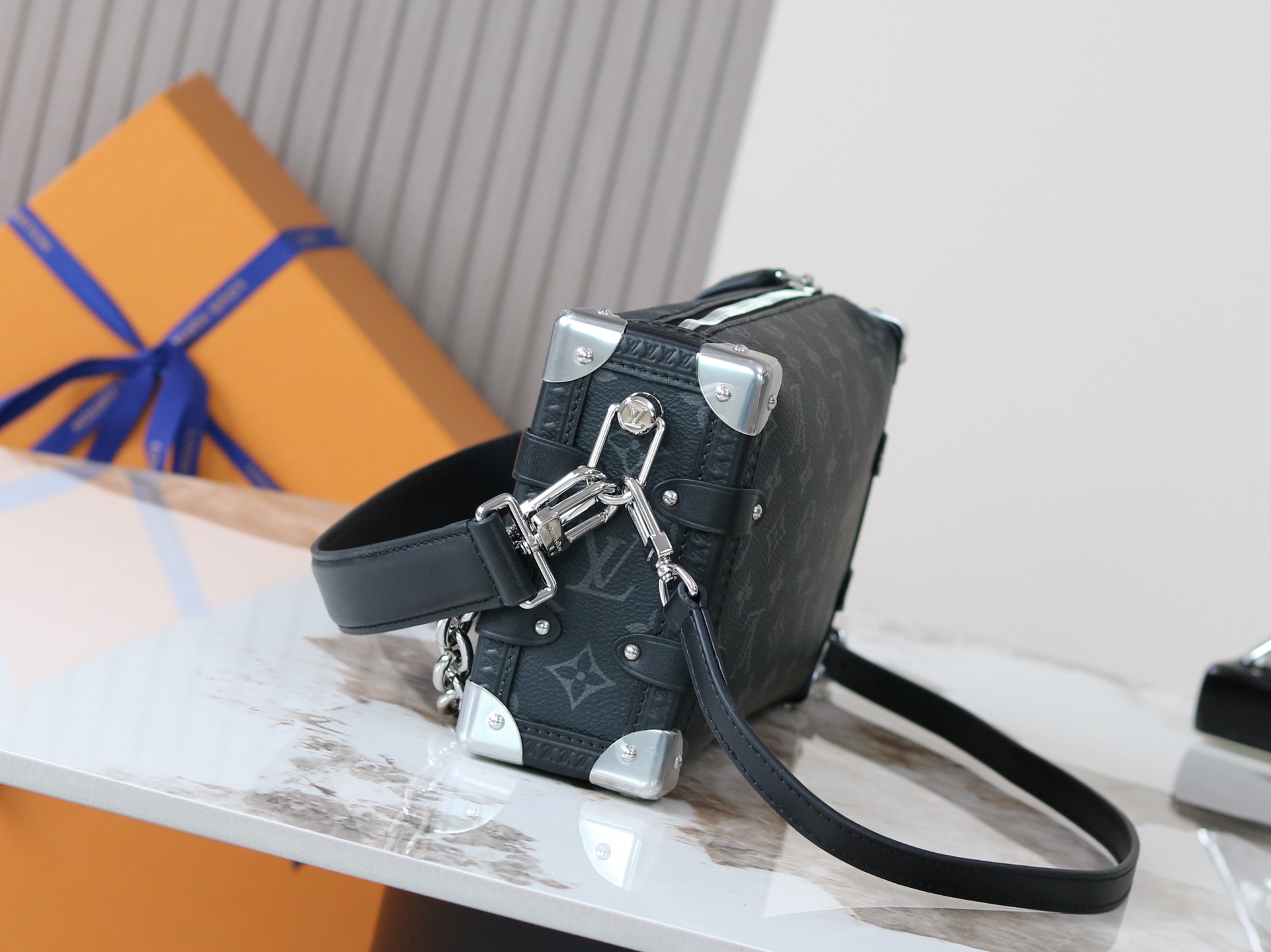 Louis Vuitton Side Trunk East West Bag in Monogram Eclipse Canvas - Image 2