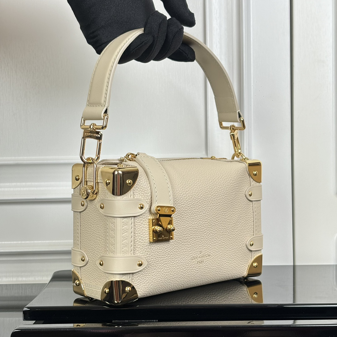Louis Vuitton Side Trunk Mini Handbag, White with Gold-Tone Hardware - Image 2