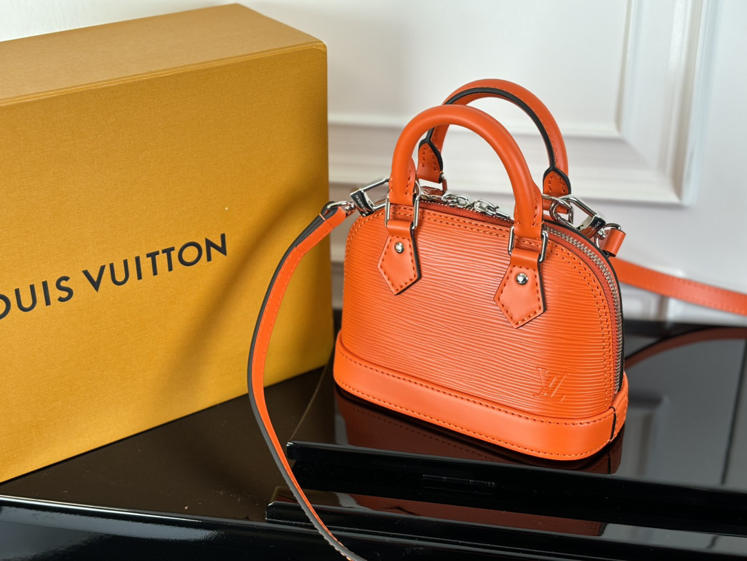 Louis Vuitton Nano Alma Bag in Orange Epi Leather - Image 2
