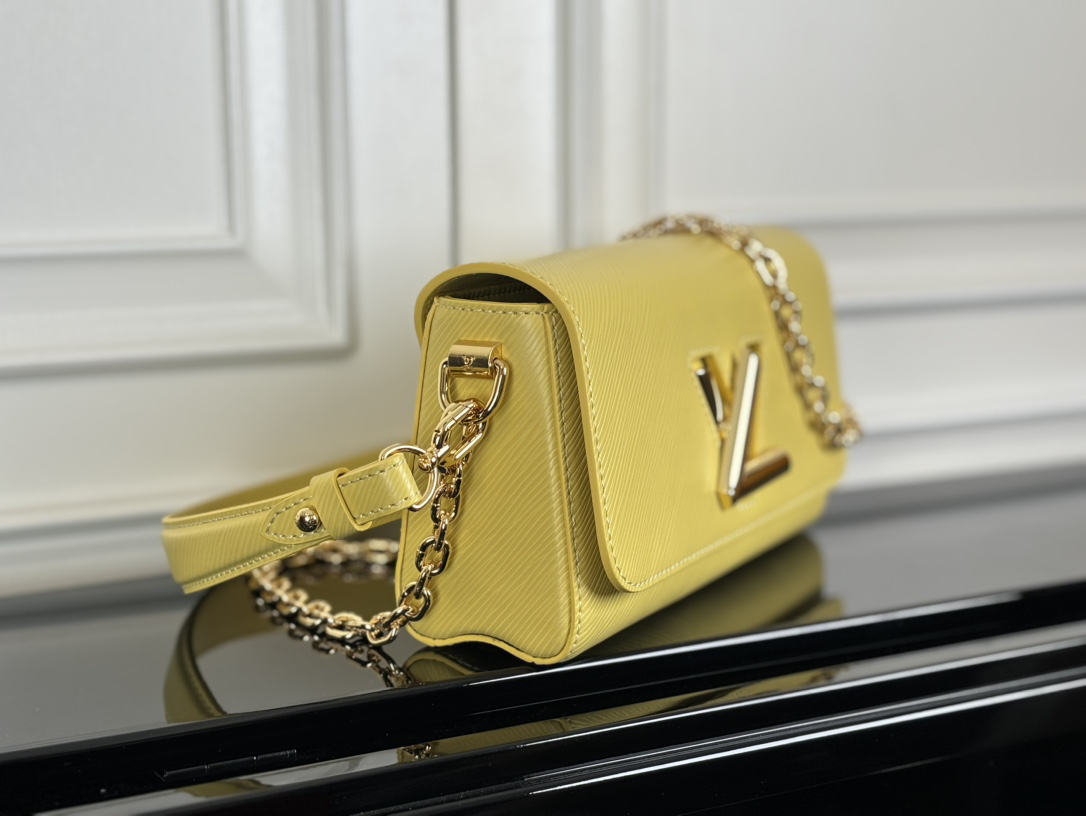 Louis Vuitton Twist West Shoulder Bag in Yellow Epi Leather - Image 2