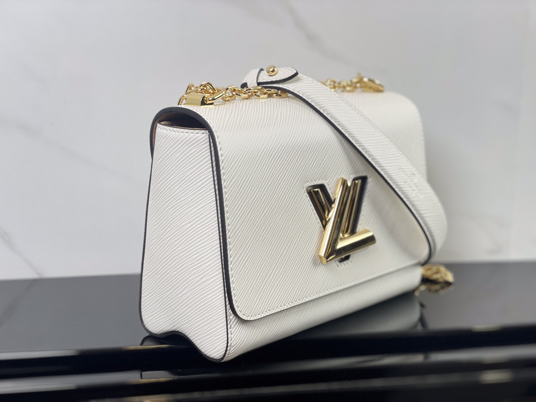 Louis Vuitton Twist Medium Chain Bag in White Epi Leather - Image 2