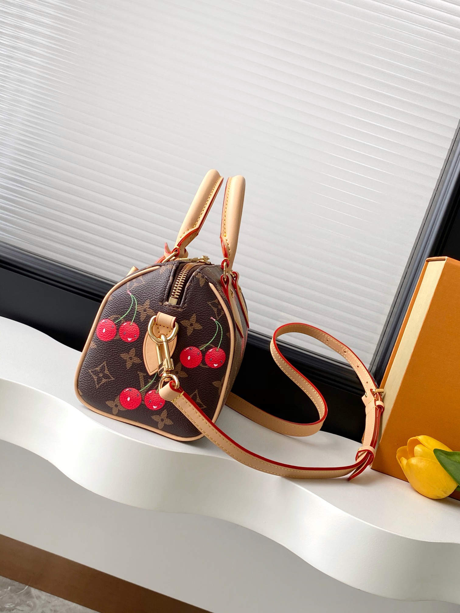 Louis Vuitton Speedy Bandoulière M13094 Cherry Monogram Crossbody Bag - Image 2