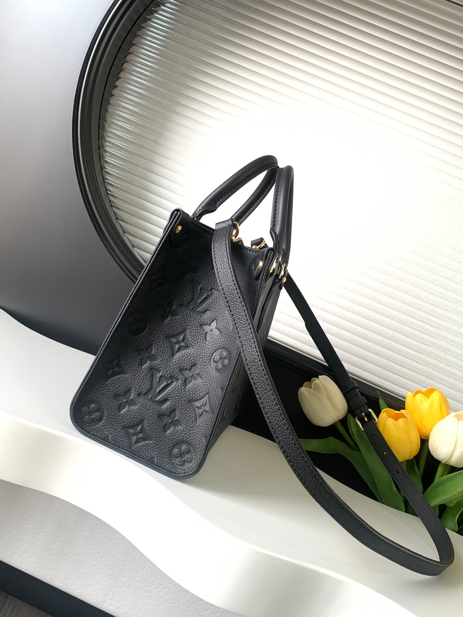 Louis Vuitton OnTheGo Small Tote Bag in Monogram Leather - Image 2