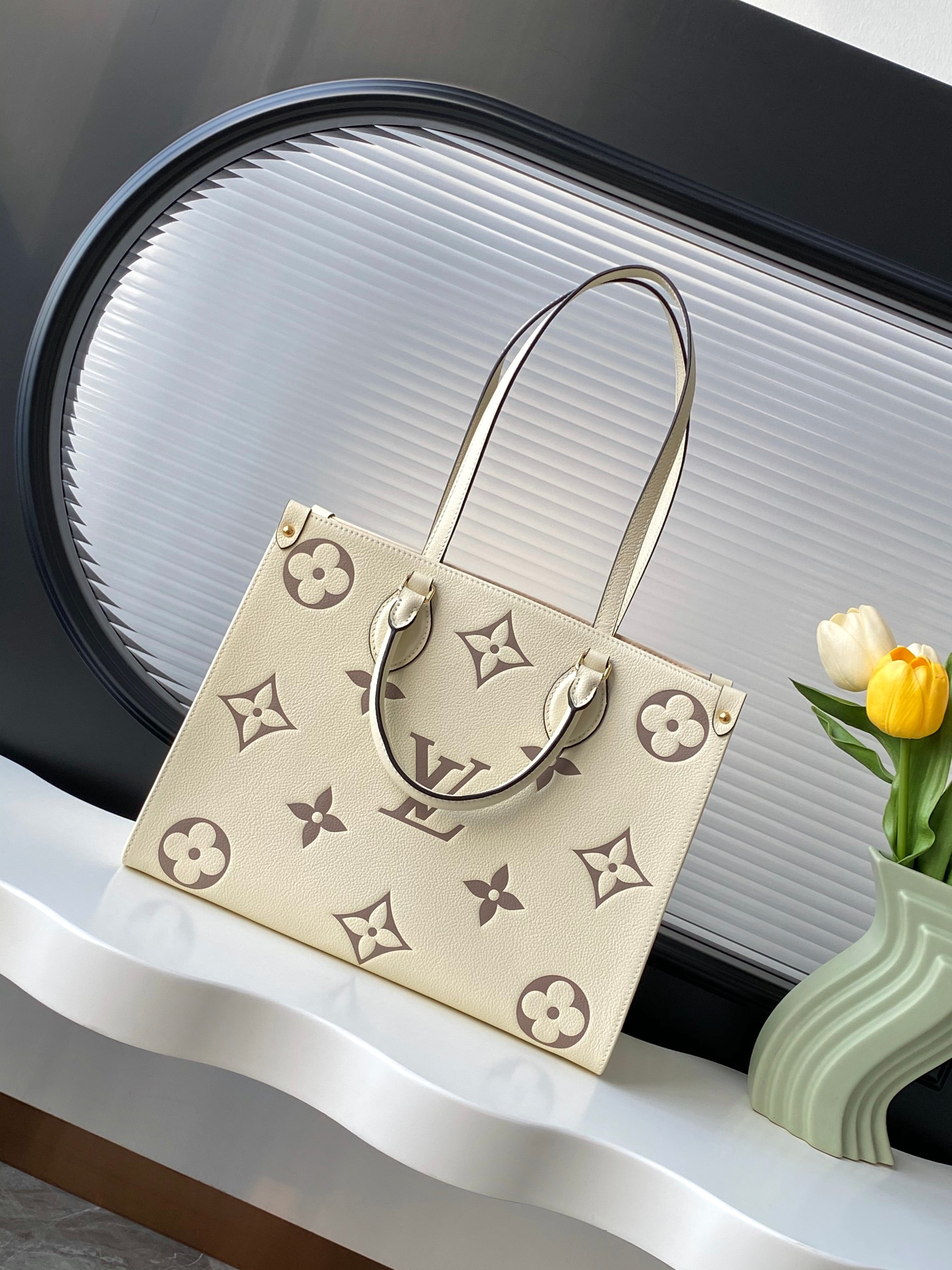 Louis Vuitton OnTheGo Medium Tote Bag in Monogram Leather - Image 2