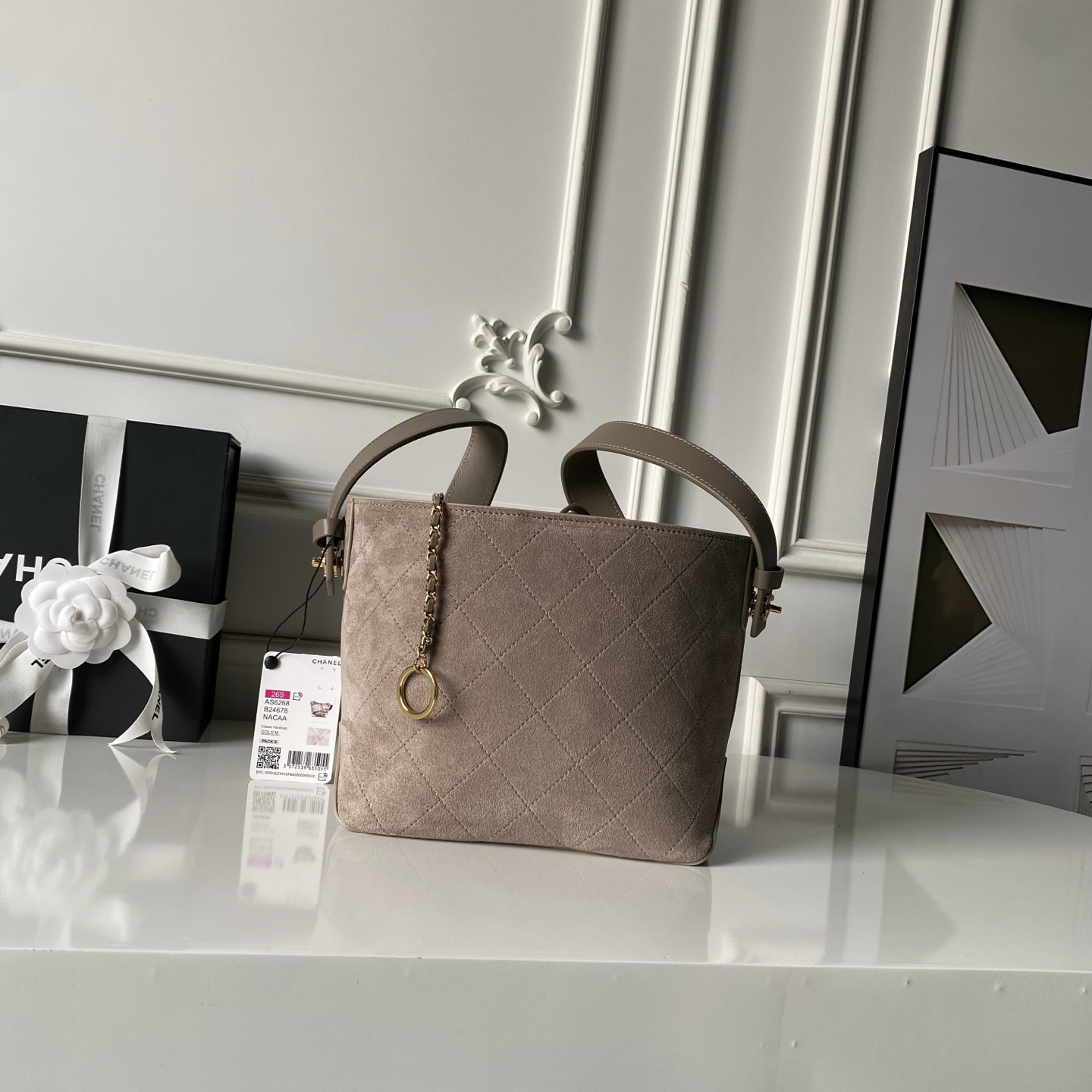 Chanel 26S Deer Leather Bucket Bag - Image 2