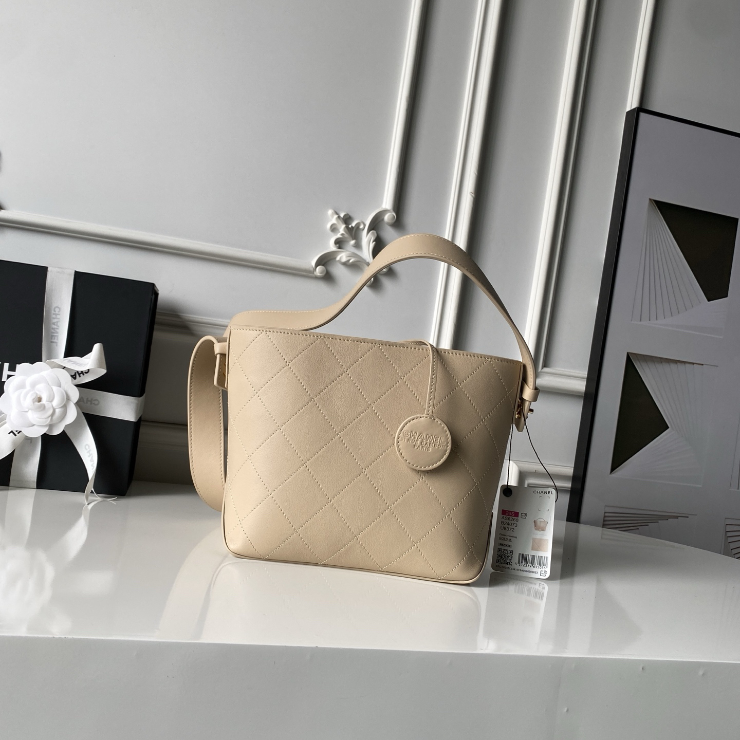 Chanel 26S AS6268 Lambskin Bucket Handbag - Image 2