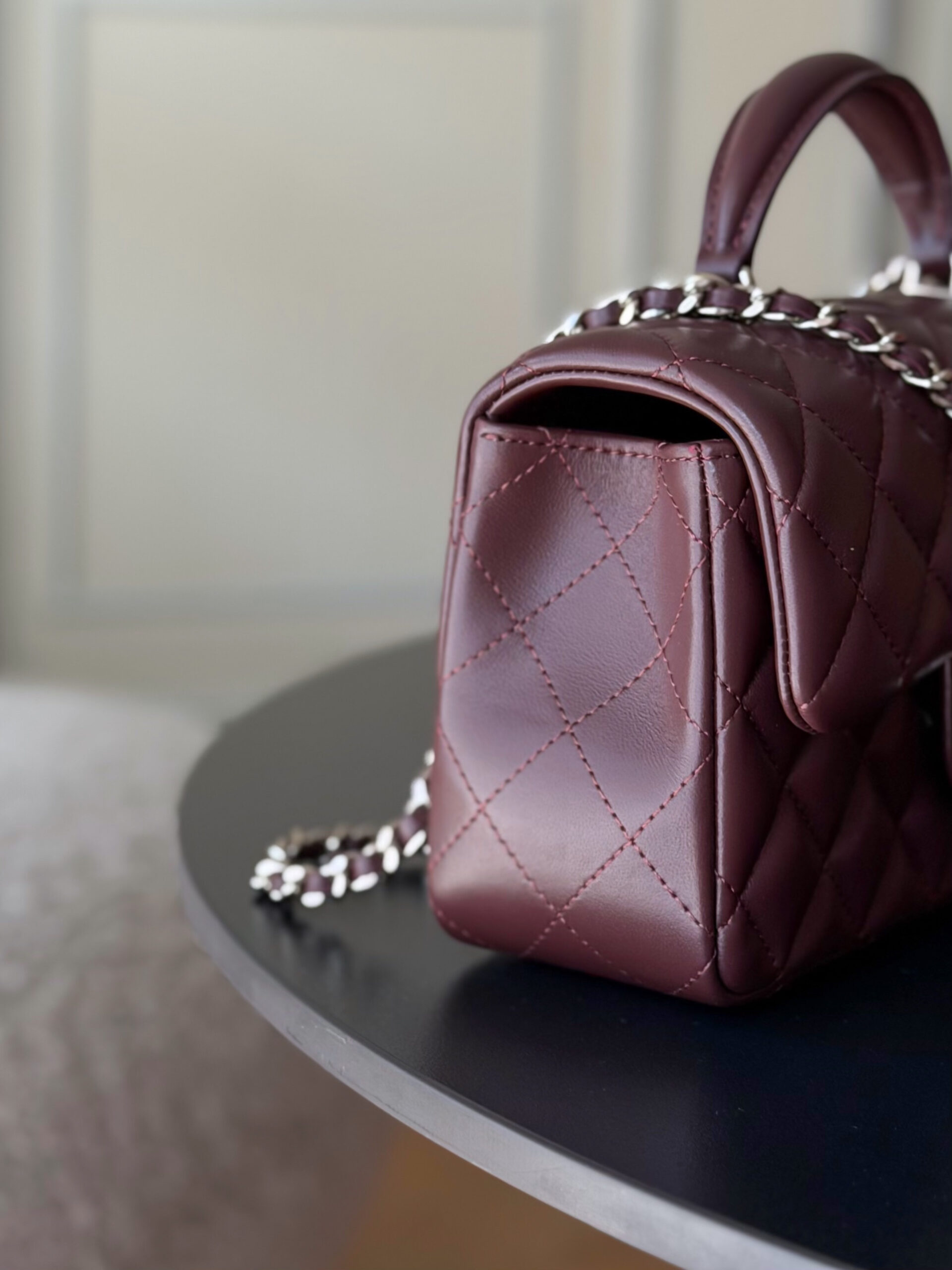 Chanel 21K Mini Classic Flap Bag with Handle AS2431 - Image 2
