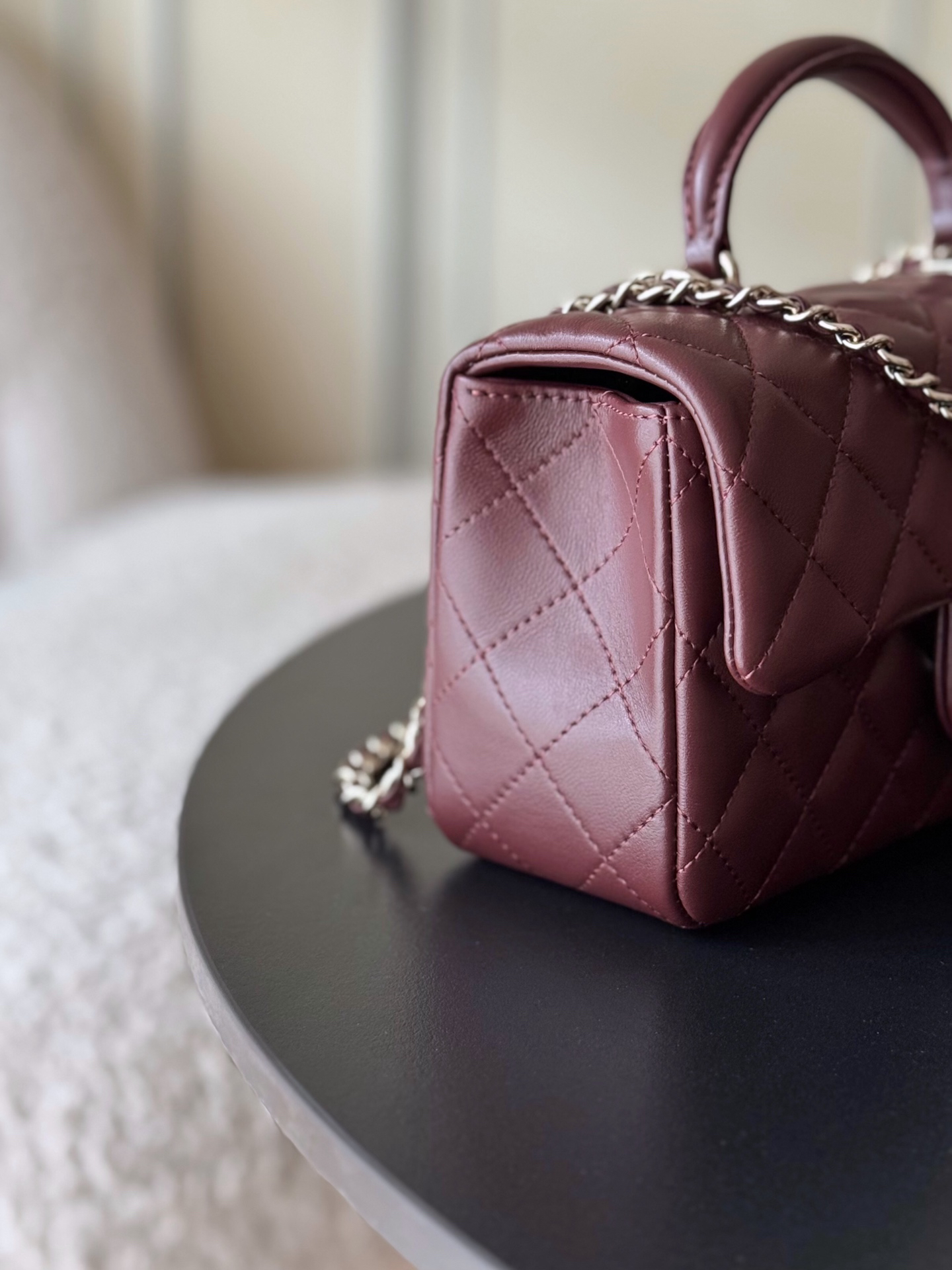 Chanel 21K Mini Classic Flap Top Handle Bag AS2431 - Image 2