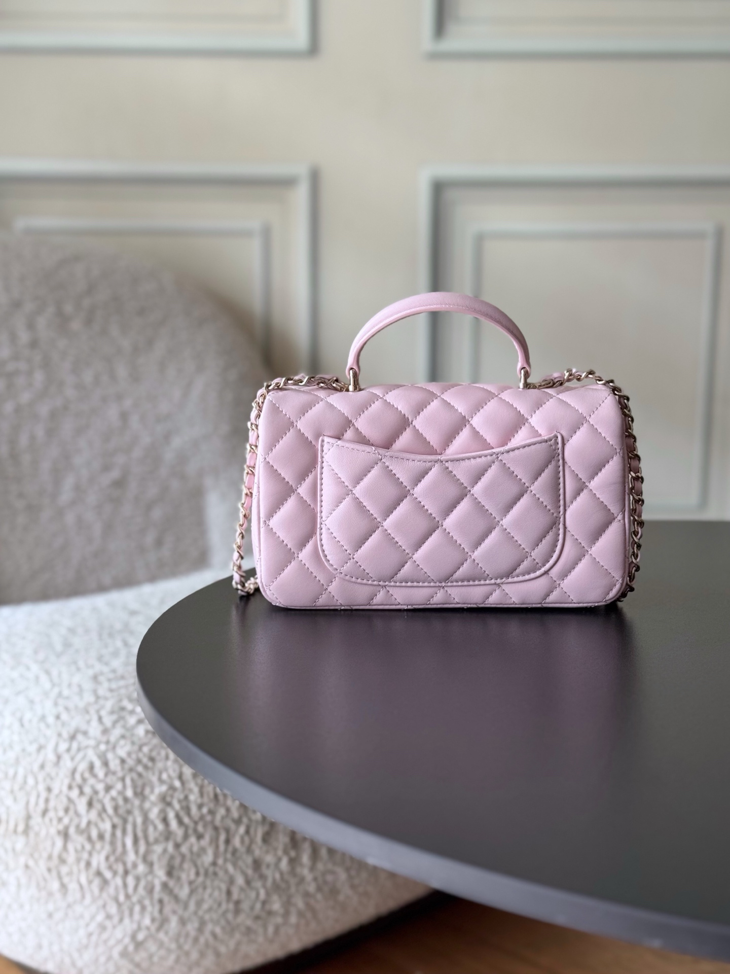 Chanel 21K Mini Classic Flap Top Handle Bag AS2431 - Image 2