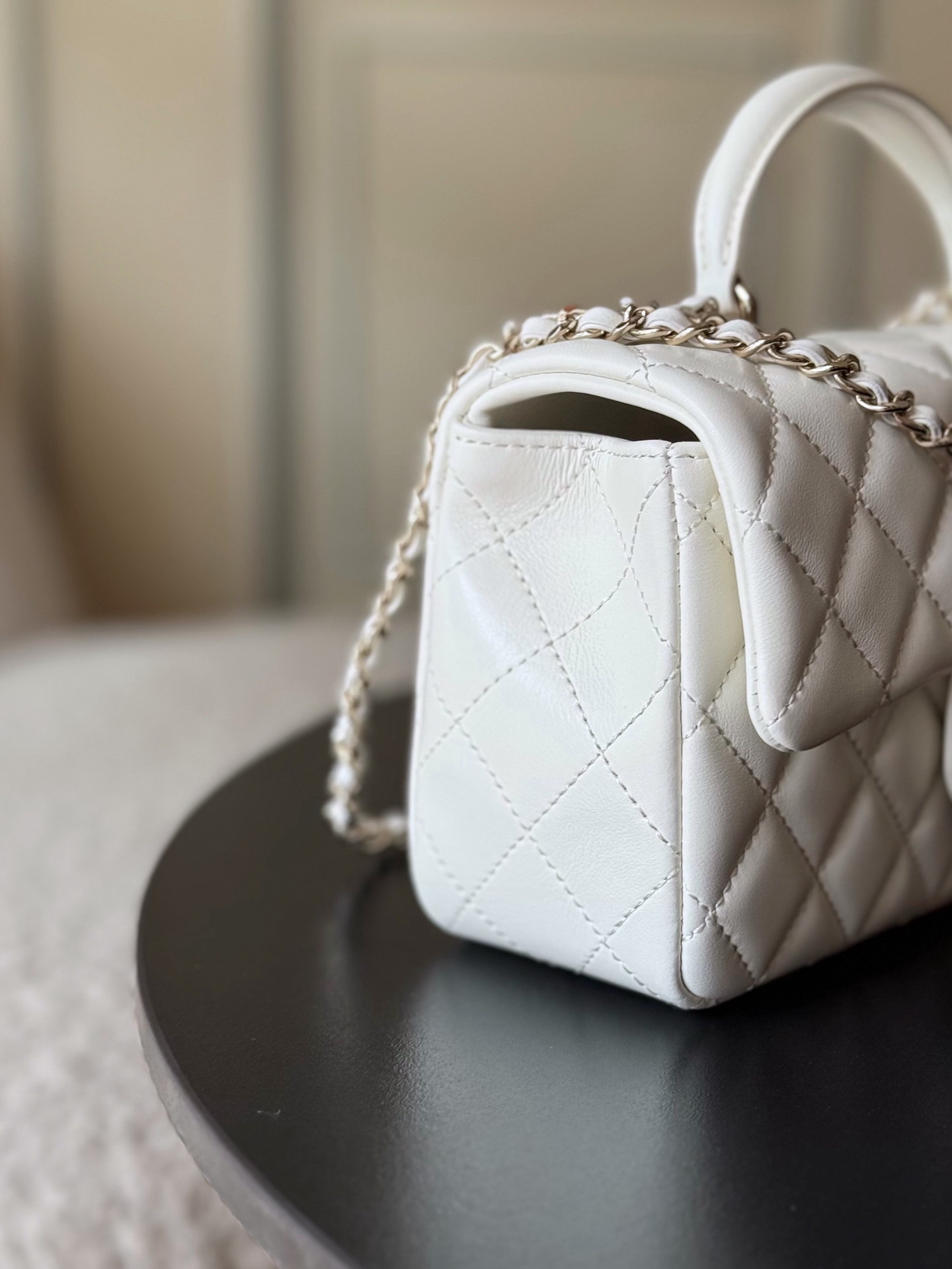 Chanel 21K Mini Classic Flap Top Handle Bag AS2431 - Image 2