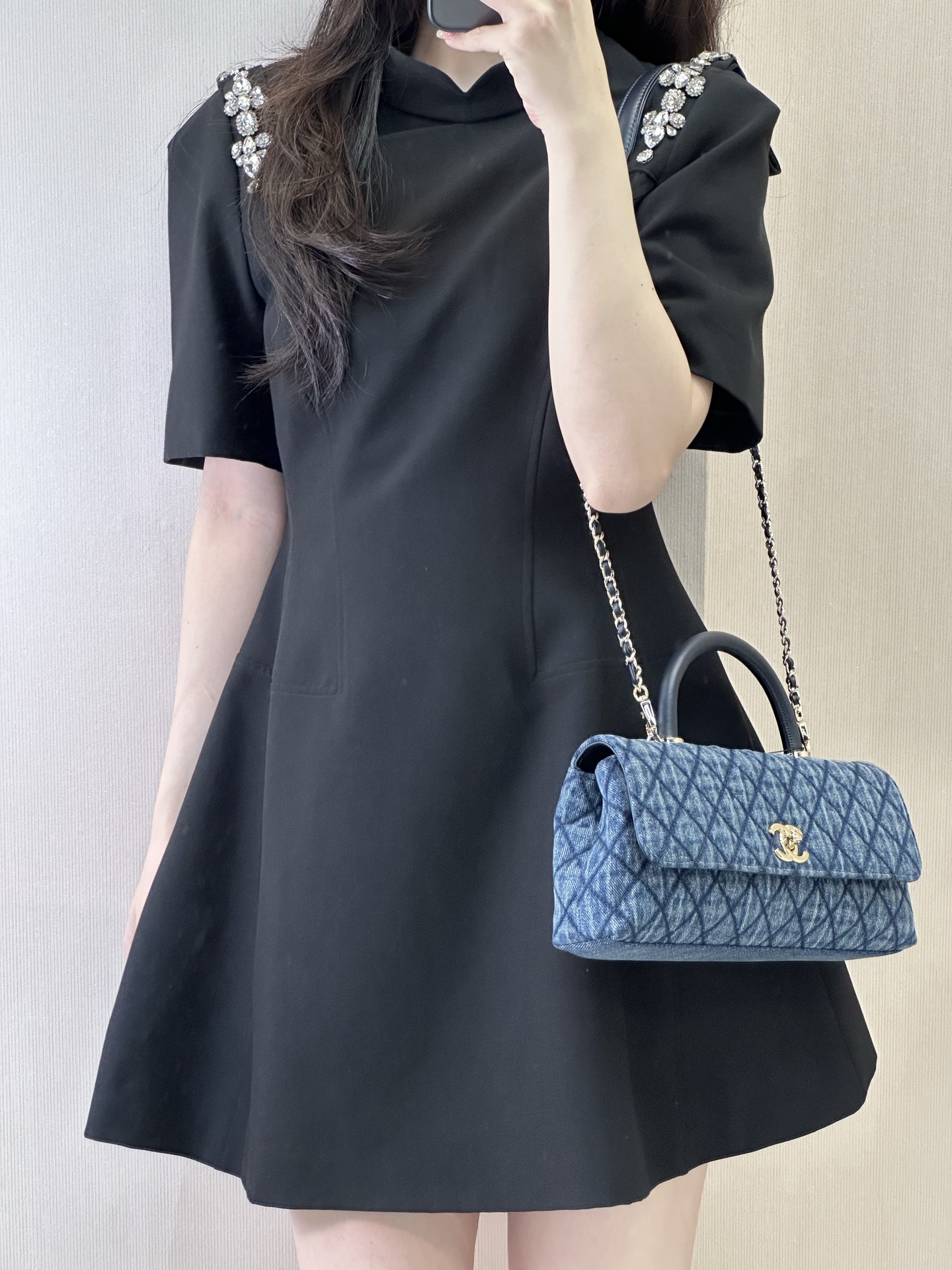 Chanel Coco Handle Denim Handbag - Image 2