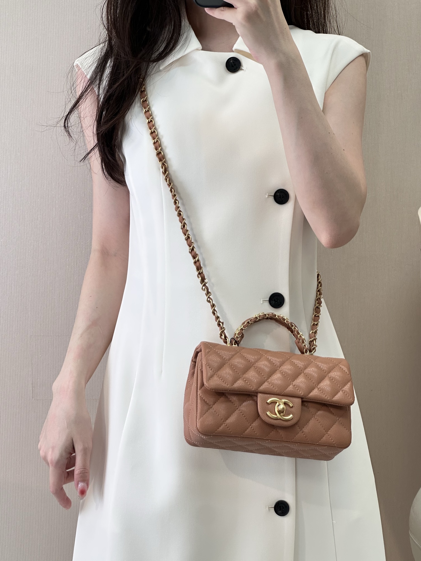 Chanel 24B Lambskin Mini Flap Bag - Image 2