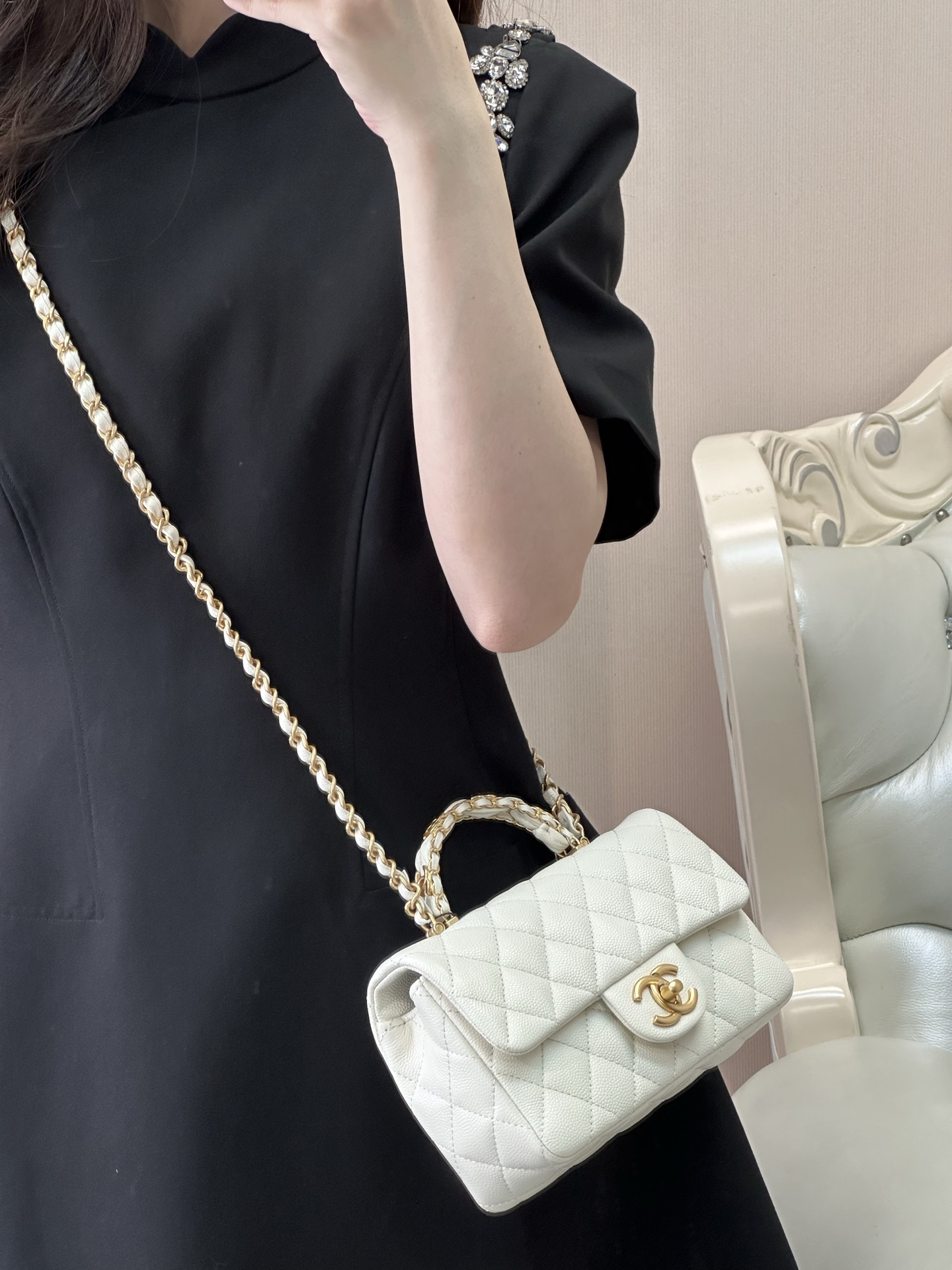 Chanel 24B Lambskin Mini Flap Bag - Image 2