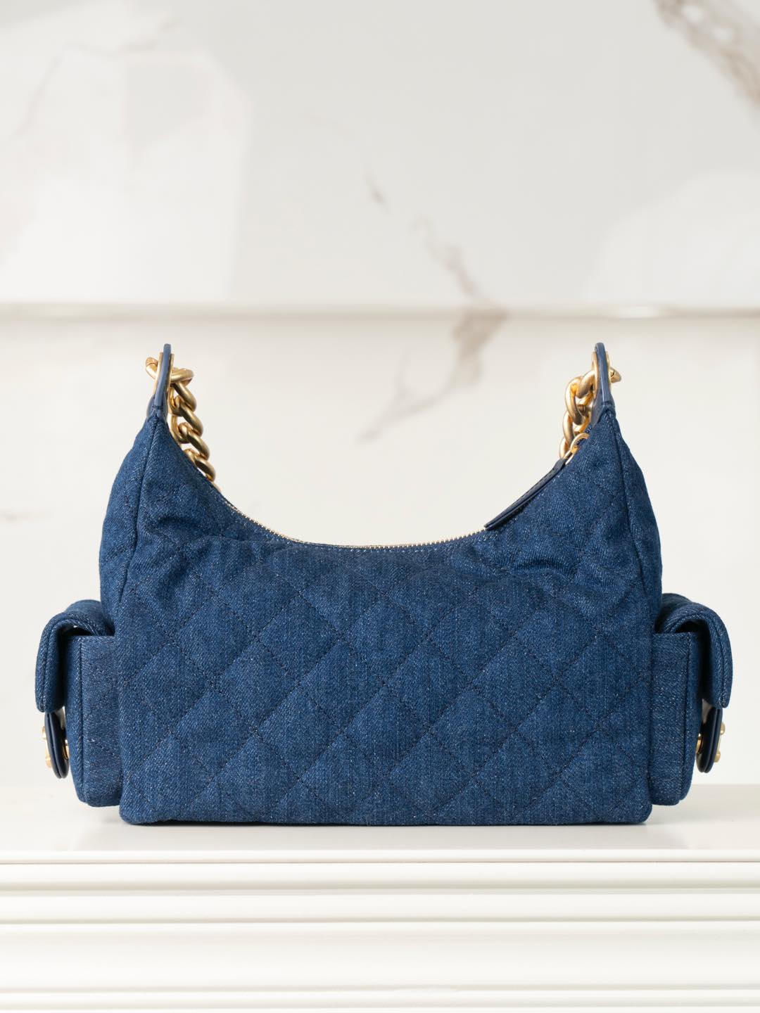 Chanel 25C Denim Hobo Shoulder Bag - Image 2