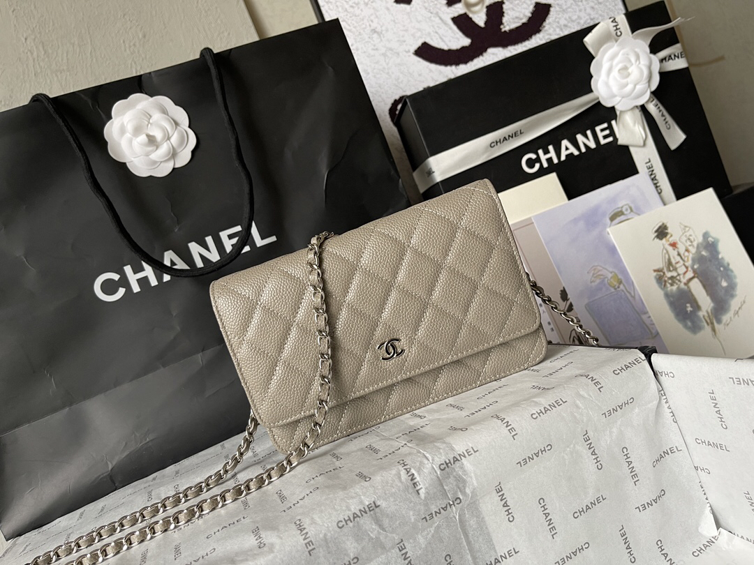 Chanel CF WOC Black Caviar Leather Chain Bag - Image 2