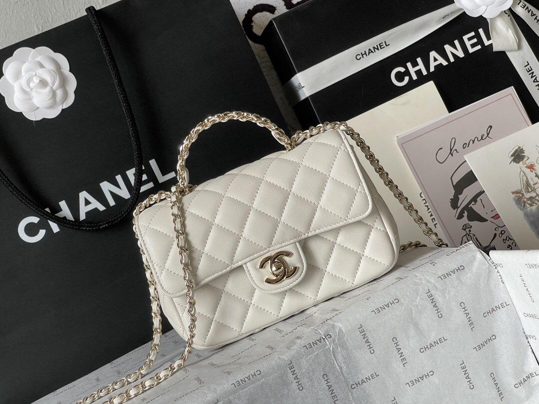 Chanel 23A Crystal Handle CF Mini Flap Bag AS4140 - Image 2