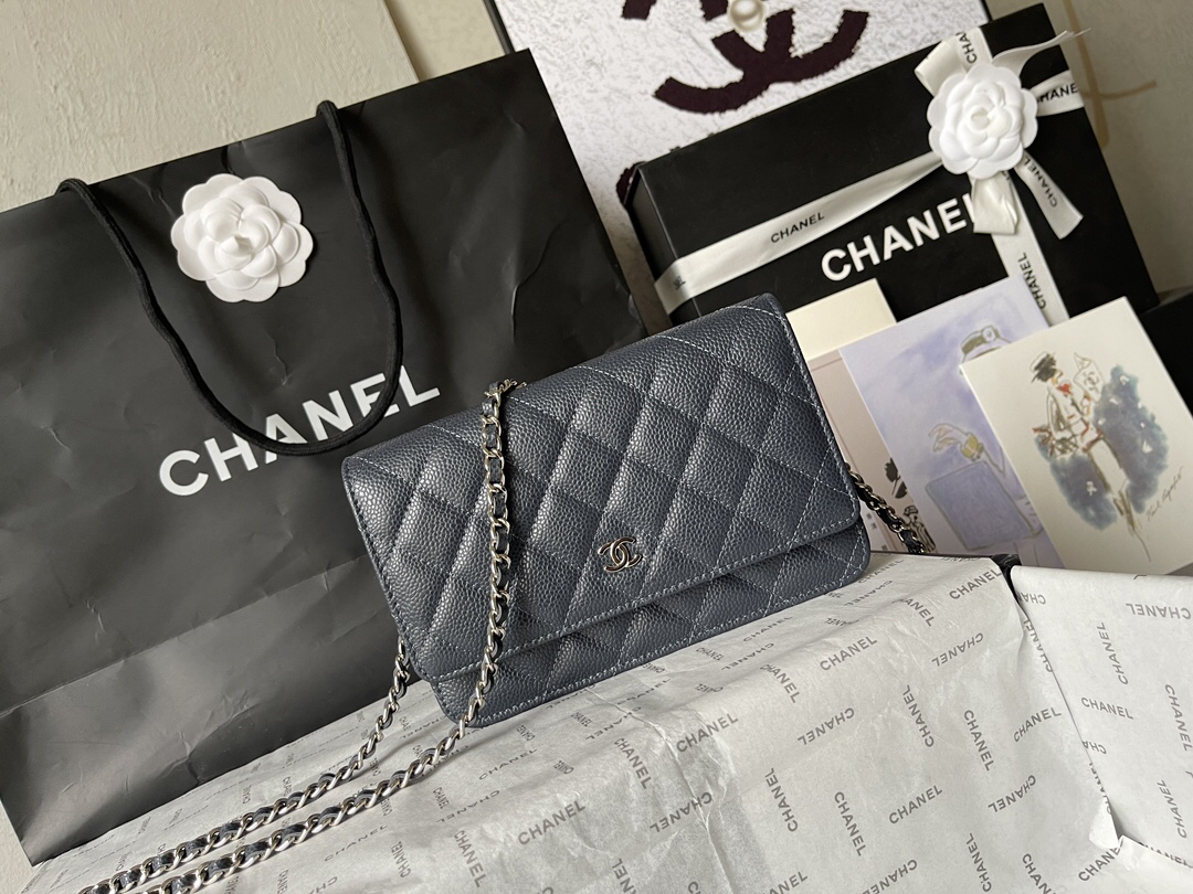 Chanel CF WOC Black Caviar Leather Chain Bag - Image 2