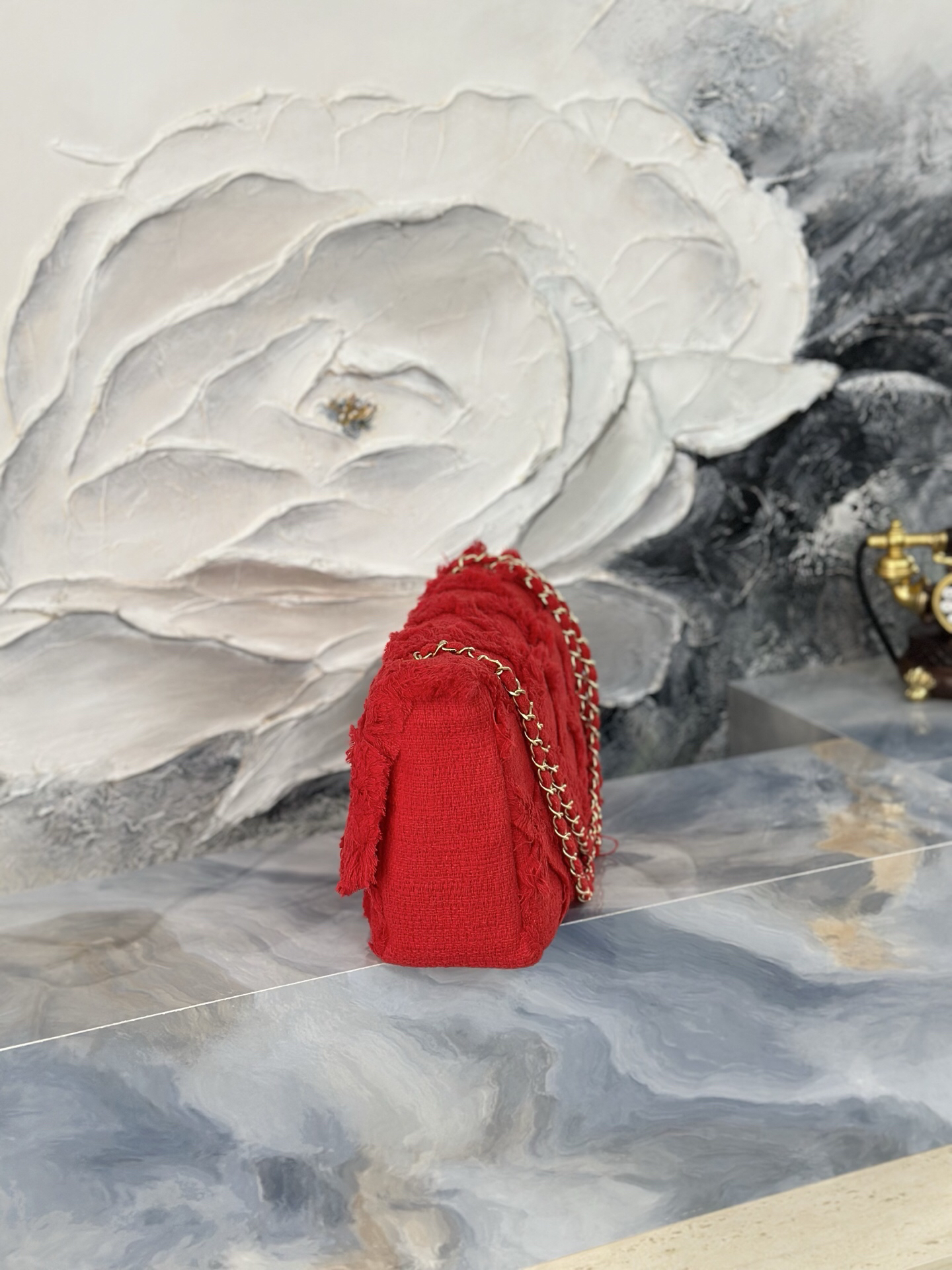 Vintage Straw Fringe Bag - Image 2