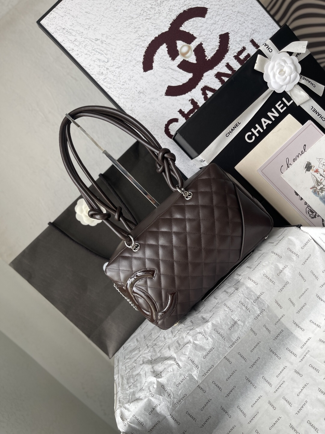 Chanel Black and White Bear Bowling Pillow Bag - Image 2