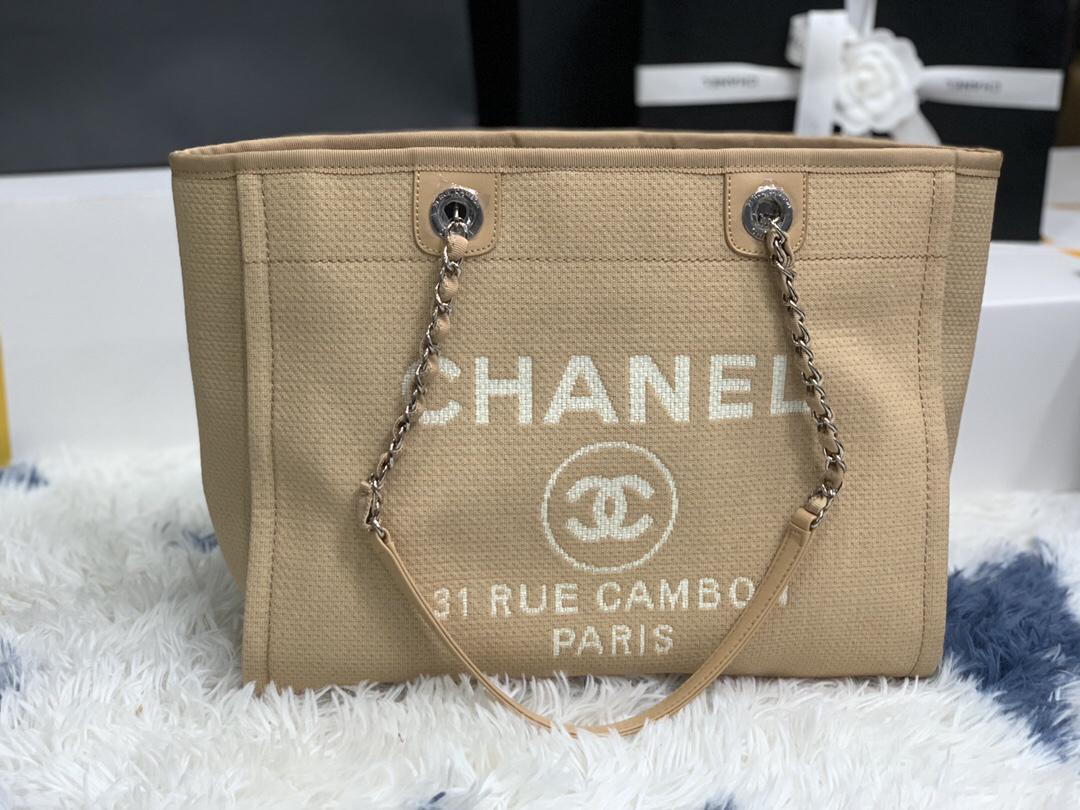 Chanel Denim Canvas Shopping Tote Bag - Image 2