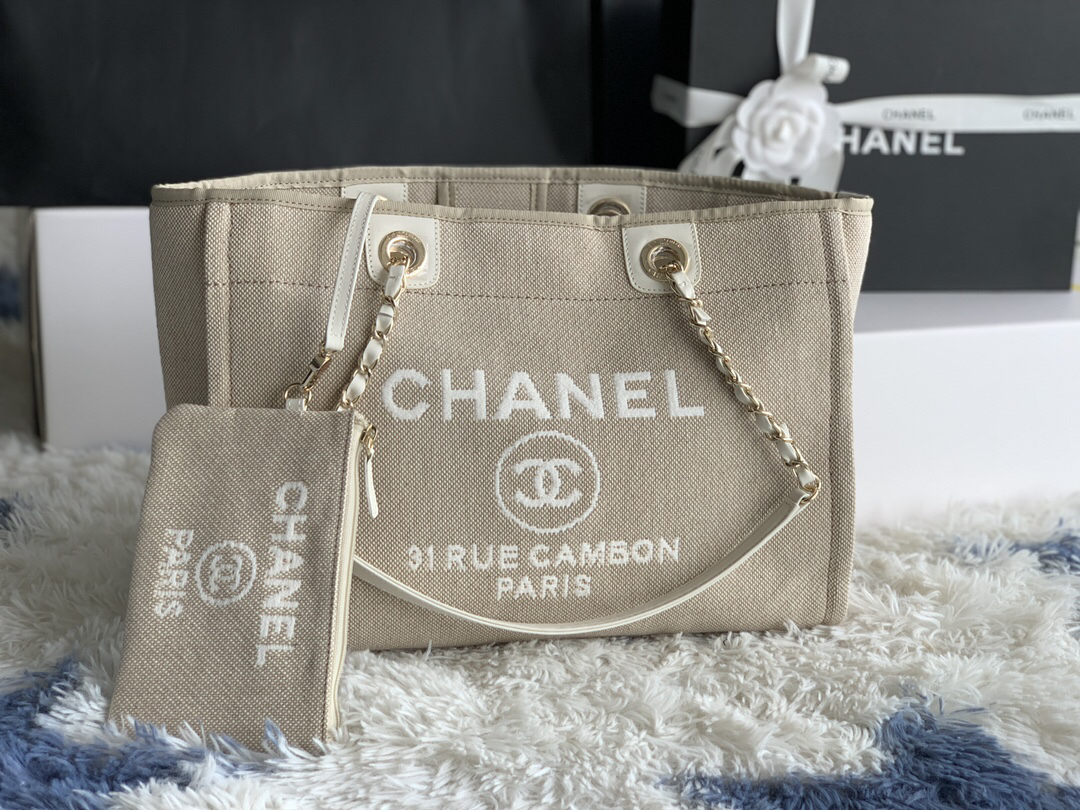 Chanel Denim Canvas Tote Bag - Image 2