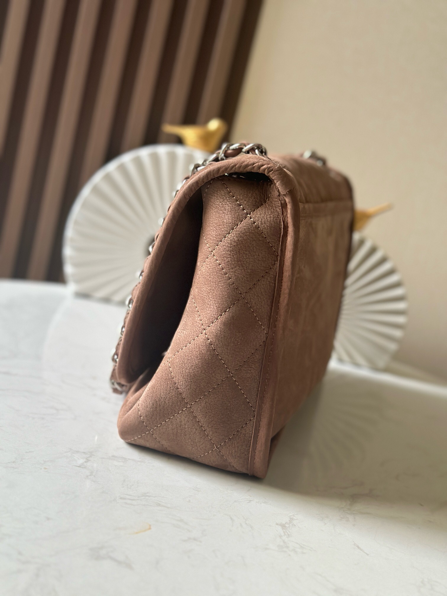 Brown Double-Pocket Zip Tote Bag - Image 2