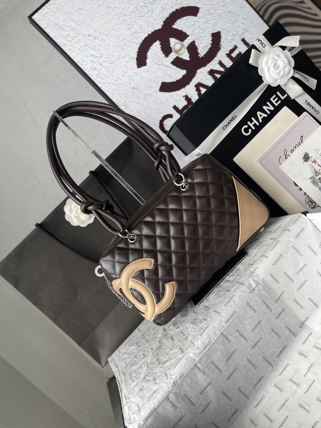 Chanel Black and White Panda Bowling Pillow Bag - Image 2