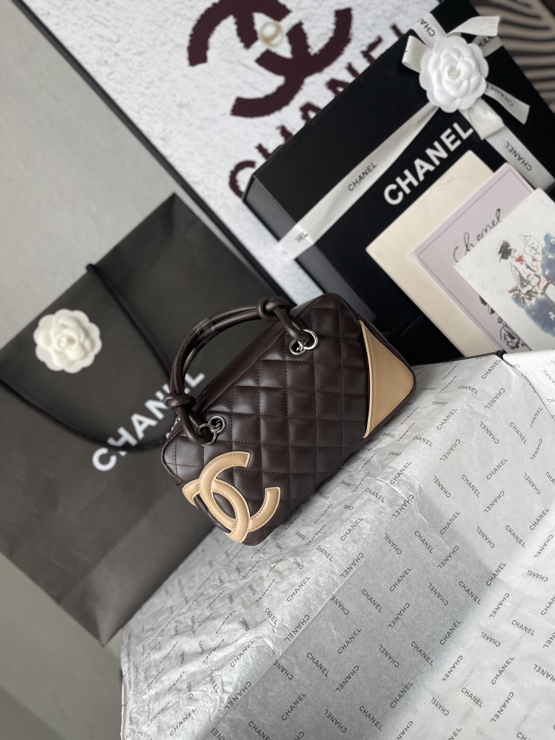 Chanel Black and White Panda Bowling Bag - Image 2