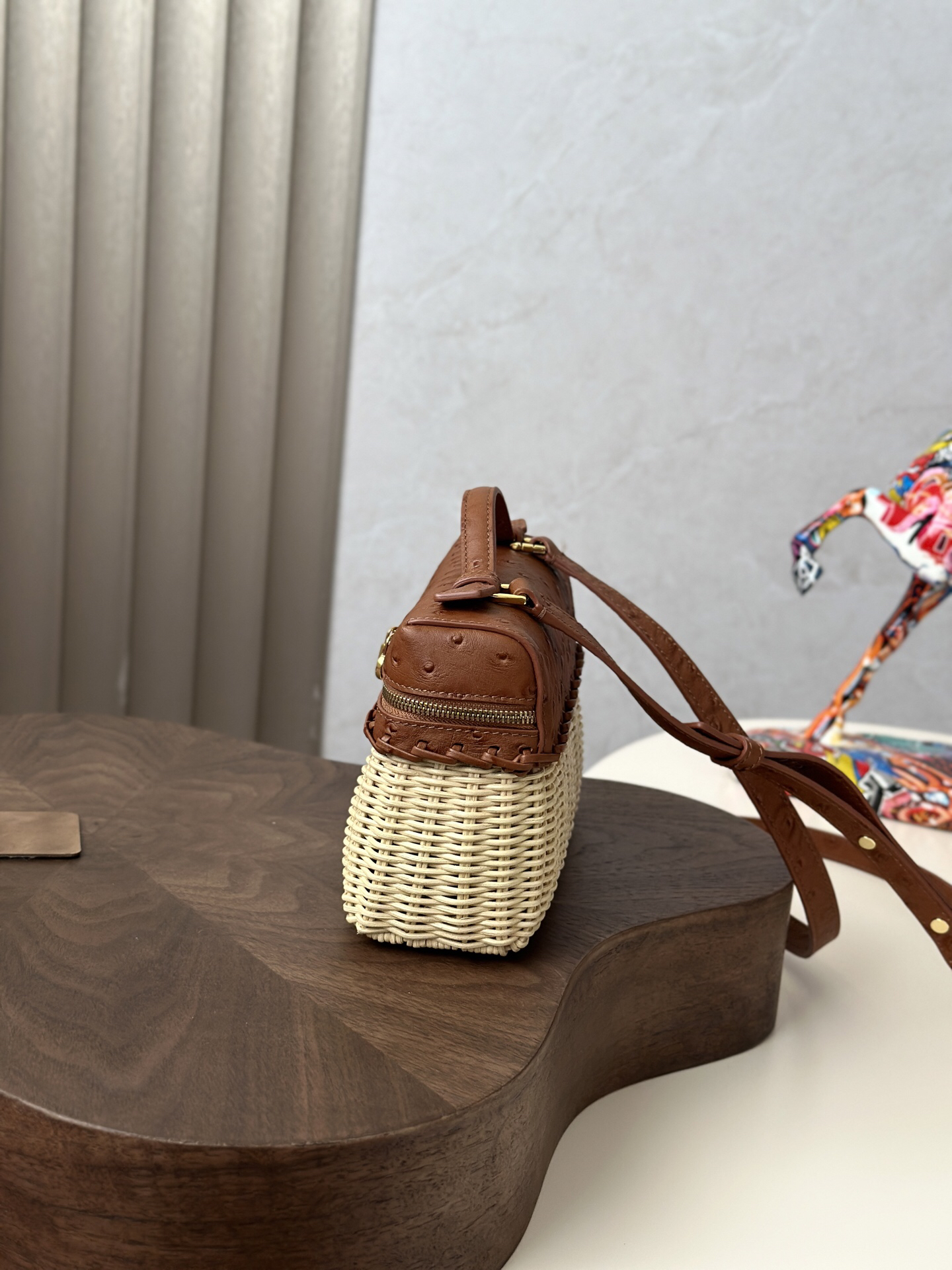 ExtraPocket Woven Bamboo Handbag - Image 2
