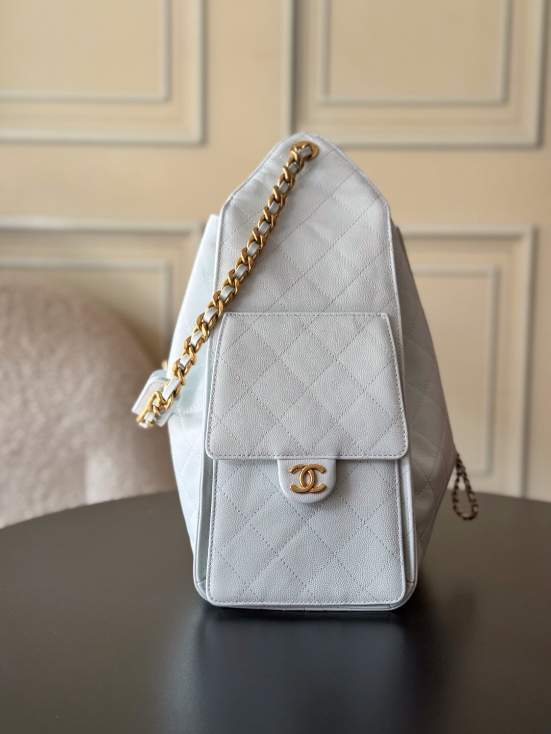 CHANEL 25C Quilted Leather Hobo Shoulder Bag AS5311 - Image 2
