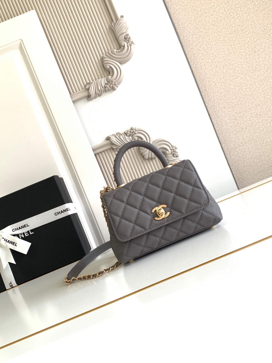 Chanel Coco Handle Small Leather Top-Handle Bag - Image 2