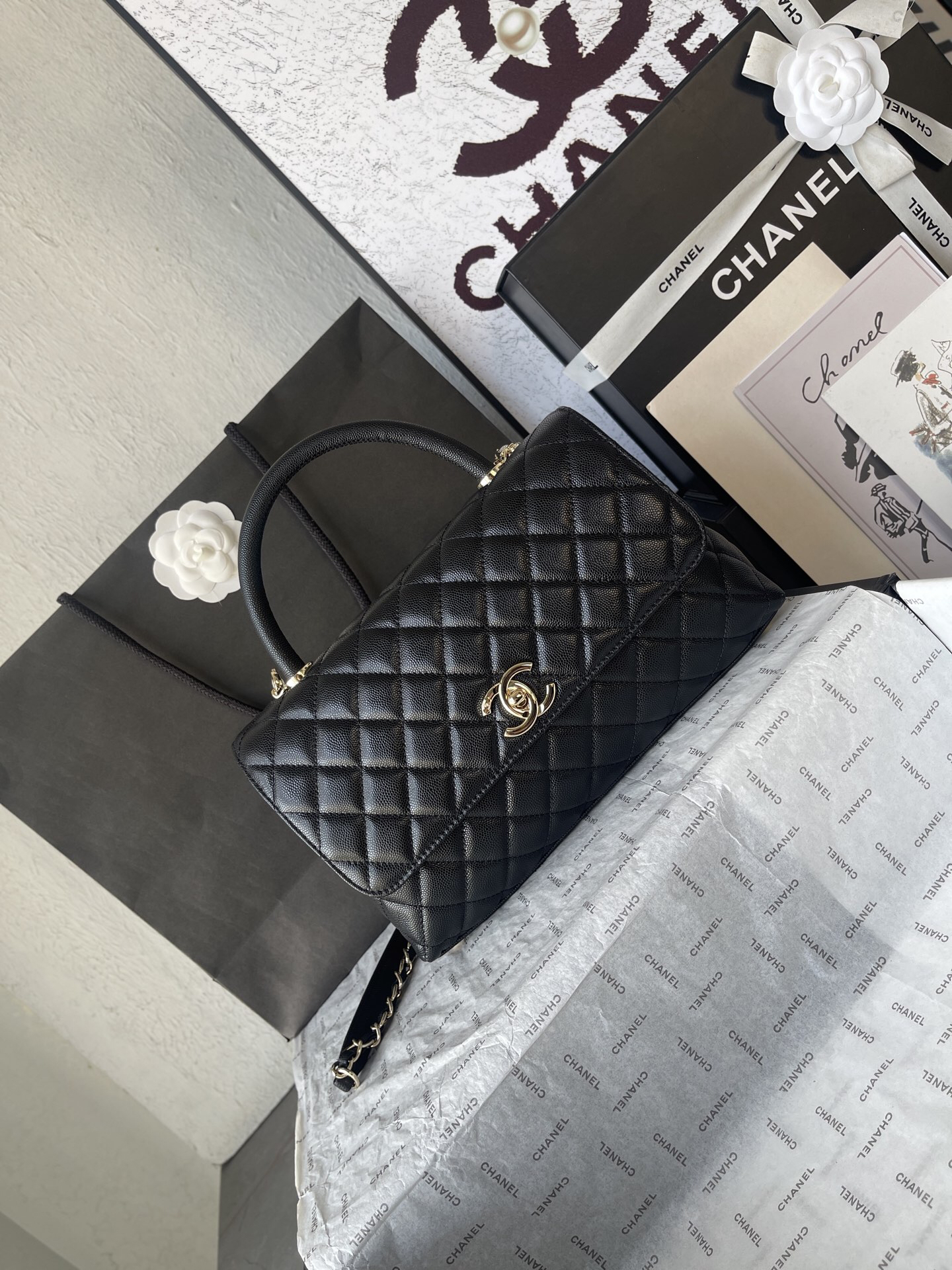 Chanel Coco Handle Mini Flap Top-Handle Handbag - Image 2