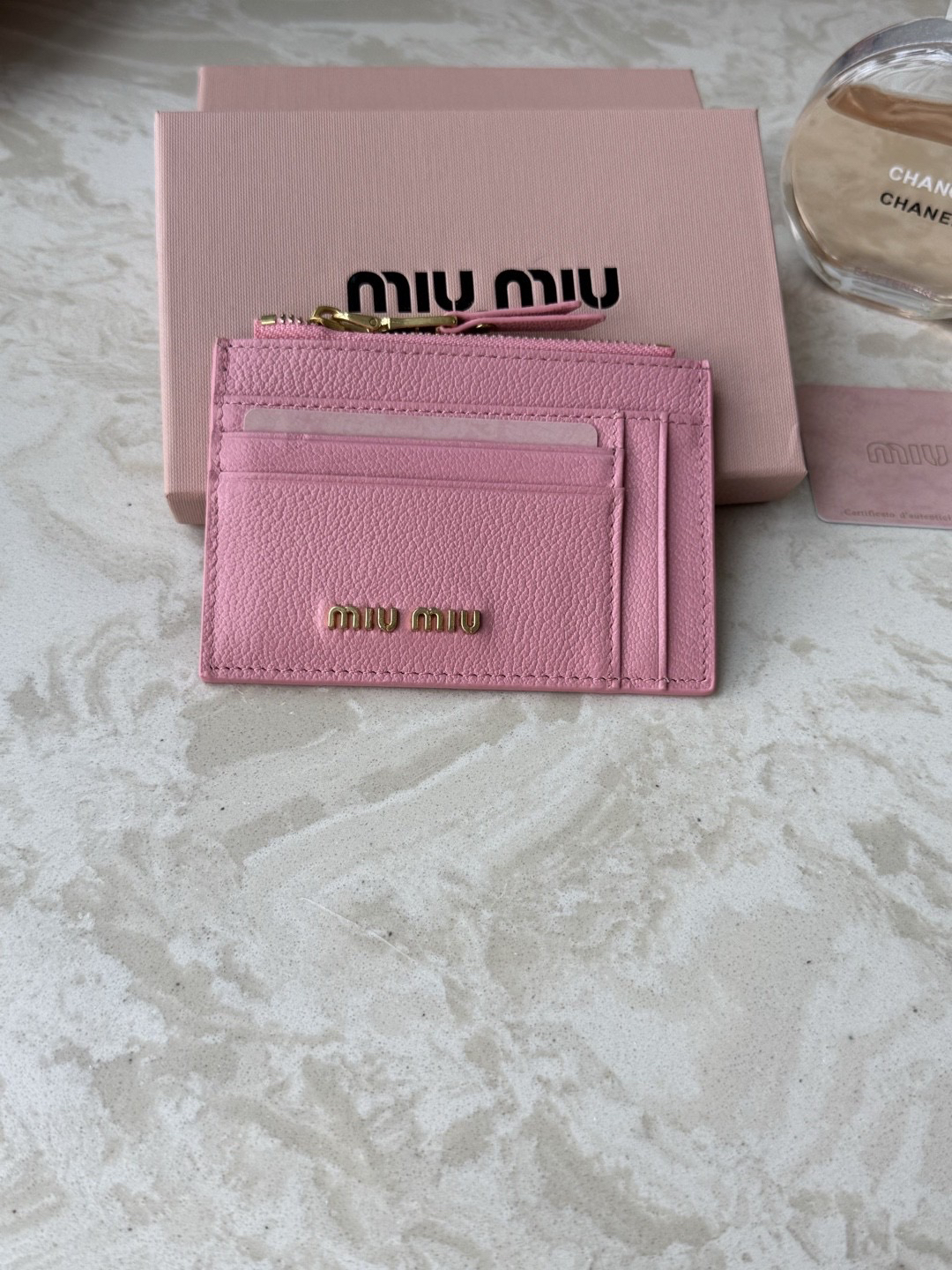 Miu Miu Leather Slim Card Holder - Image 2