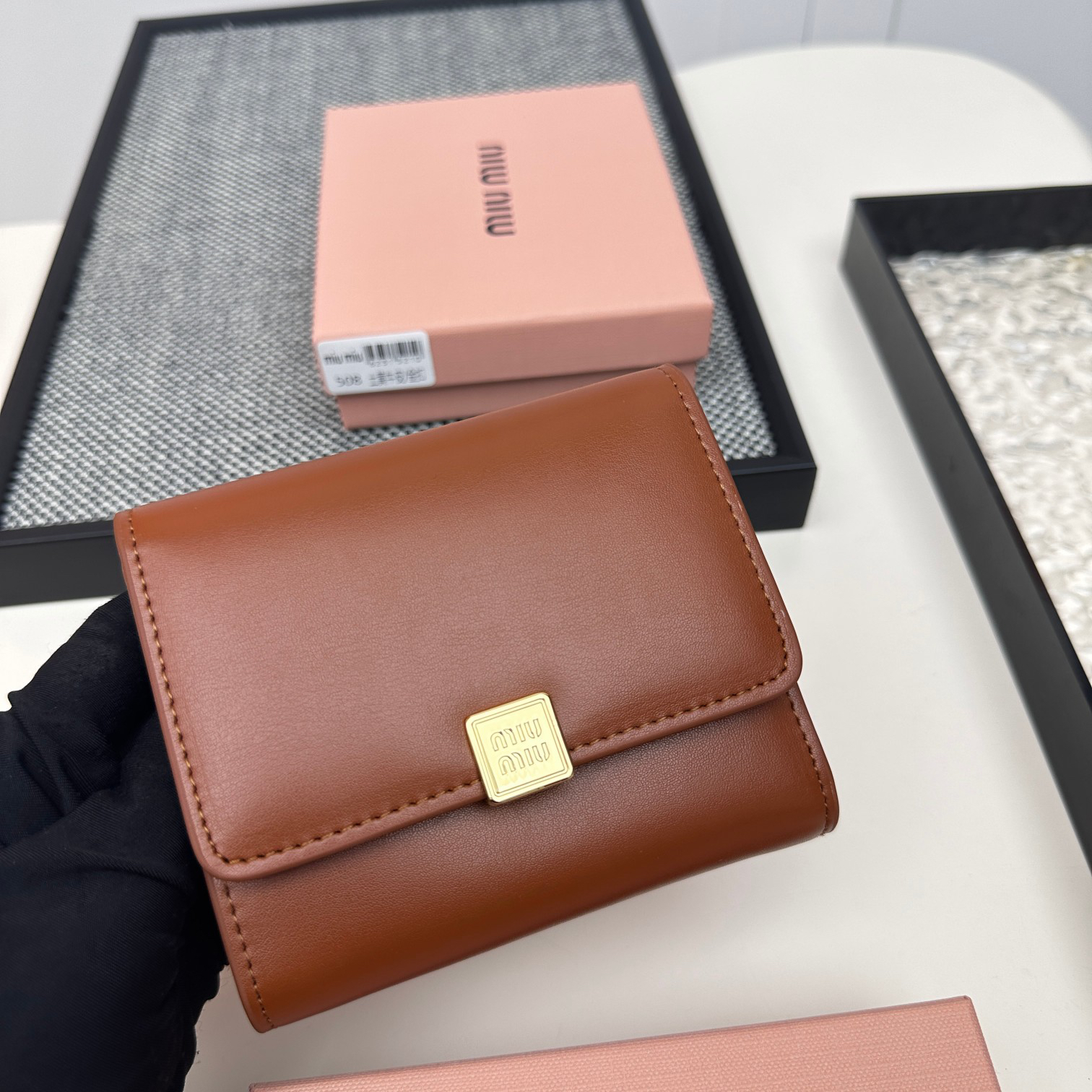 Miu Miu Leather Coin Purse and Card Holder - Image 2