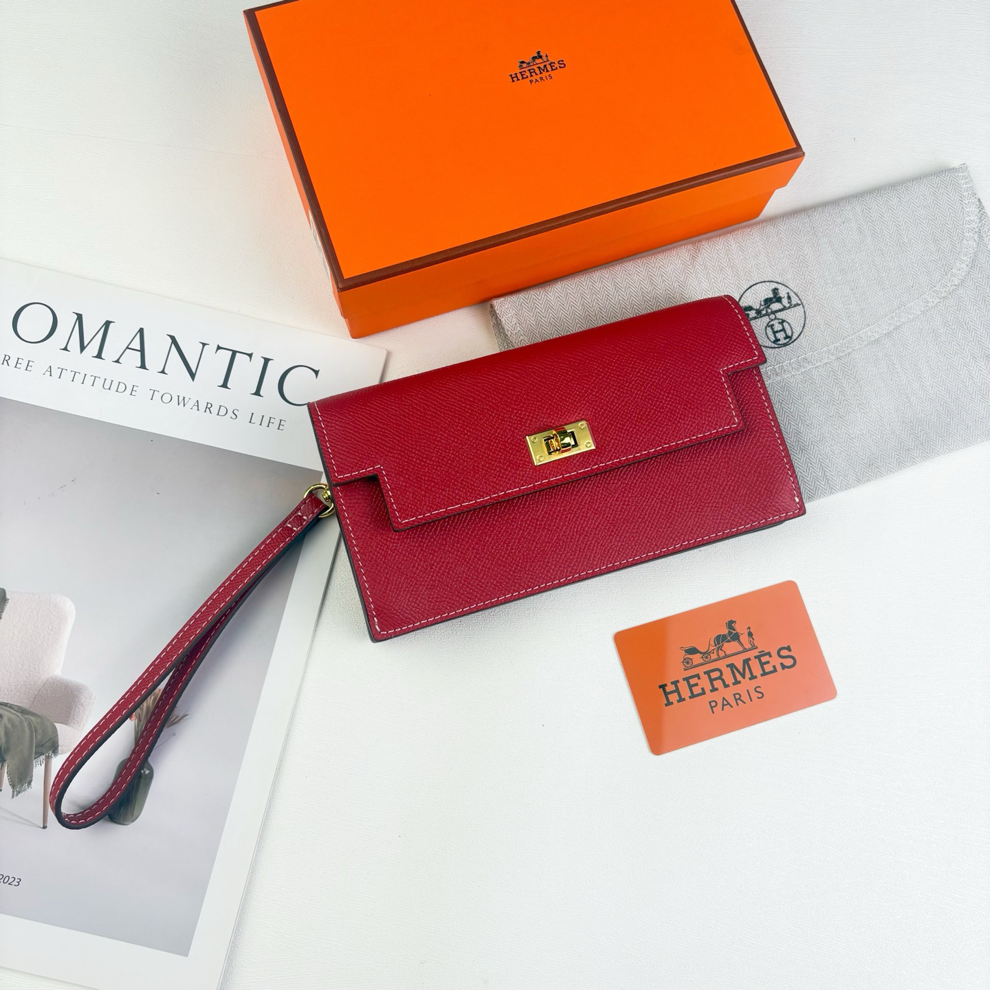 Hermès Kelly Long Wallet in Calfskin - Image 2