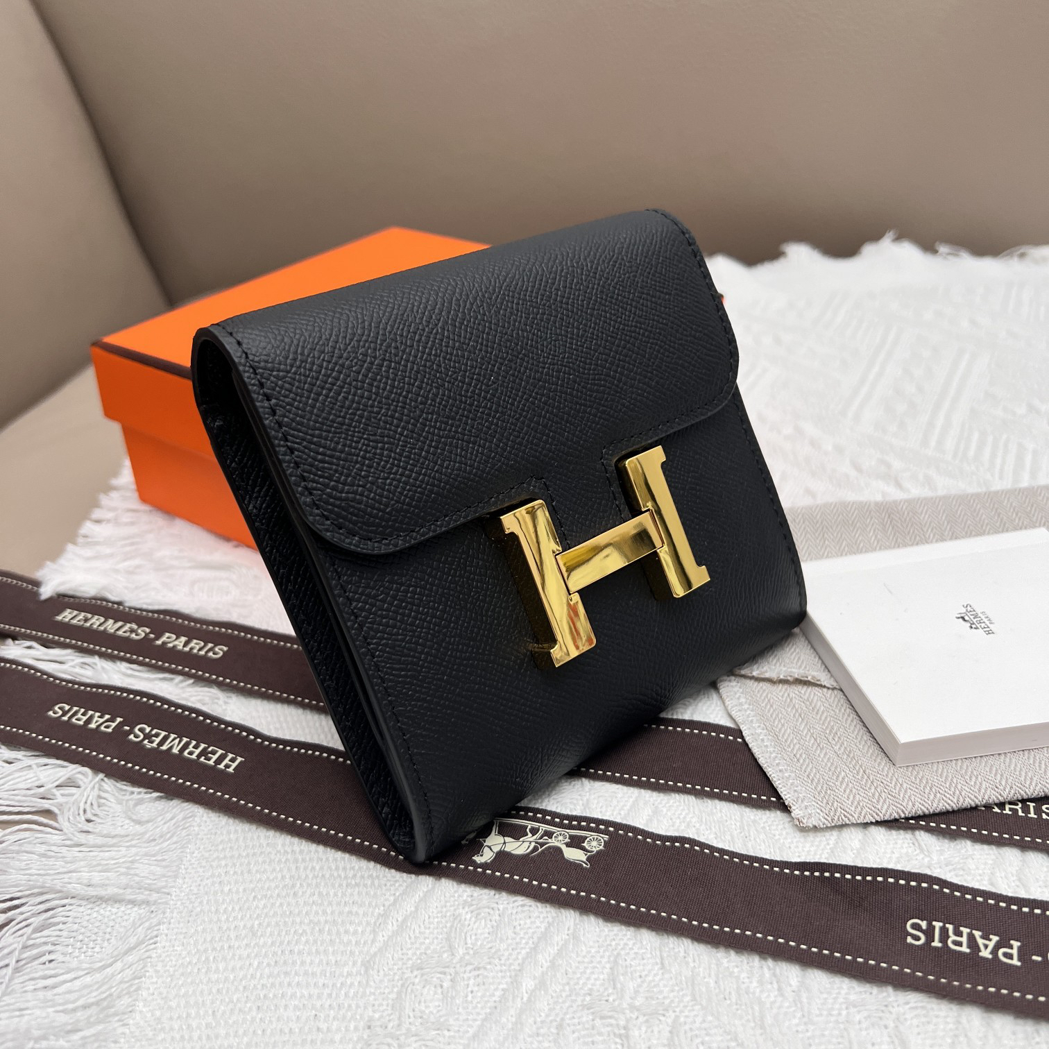 Hermes Constance 537 Palm-Grain Leather Wallet - Image 2