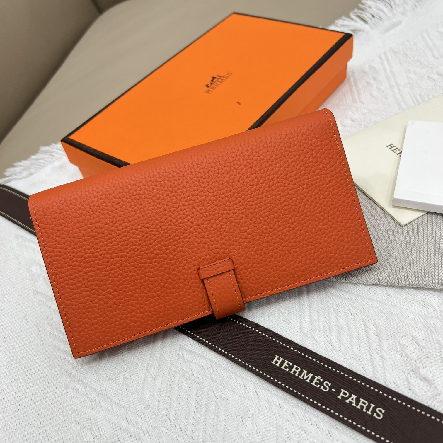Hermes Leather Zipper Wallet - Image 2