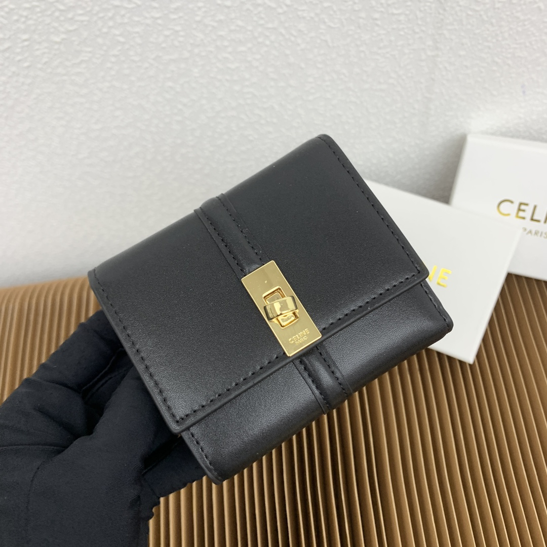 Celine Triomphe 16 Small Leather Trifold Wallet - Image 2