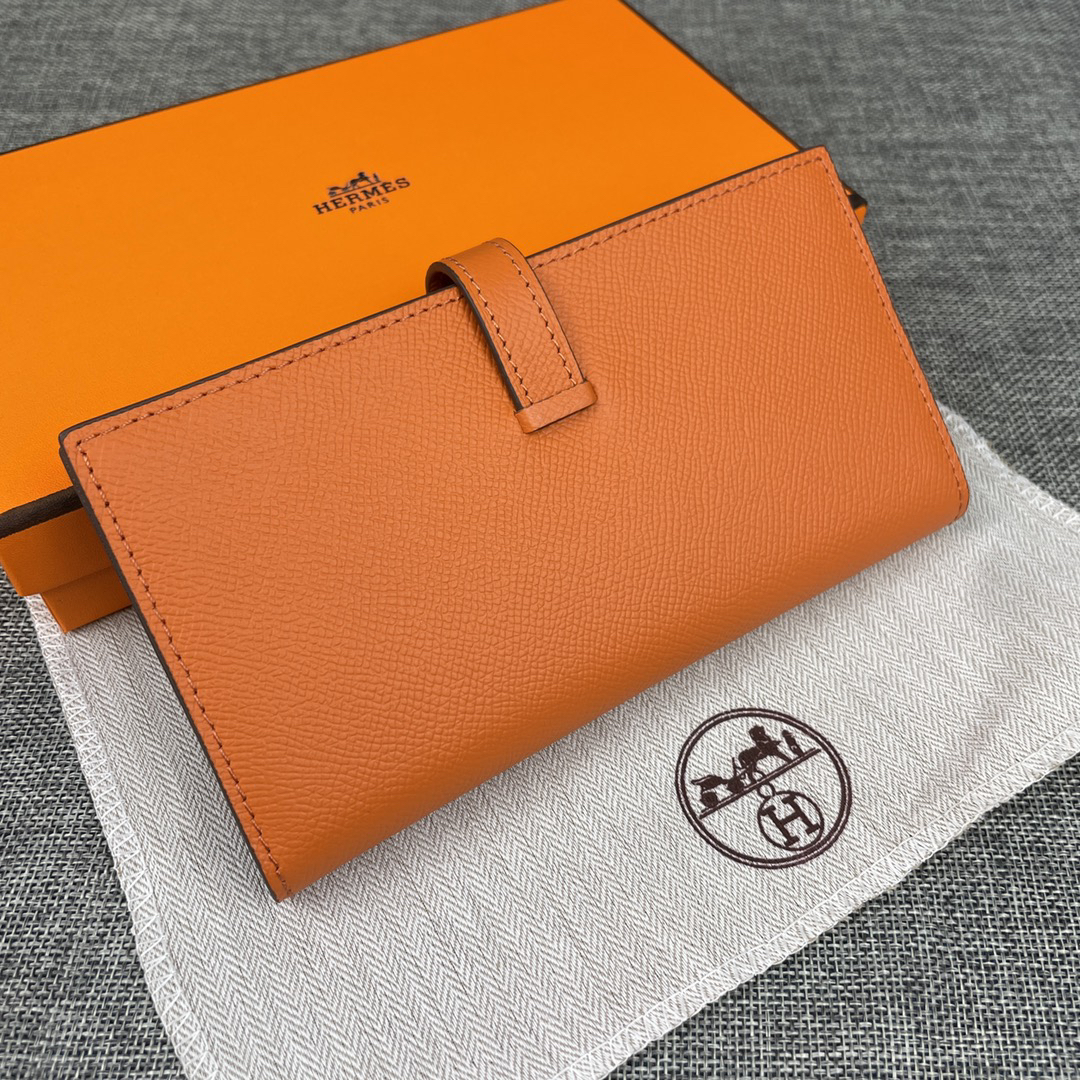Hermes Epsom Leather Zip Pocket Long Wallet - Image 2