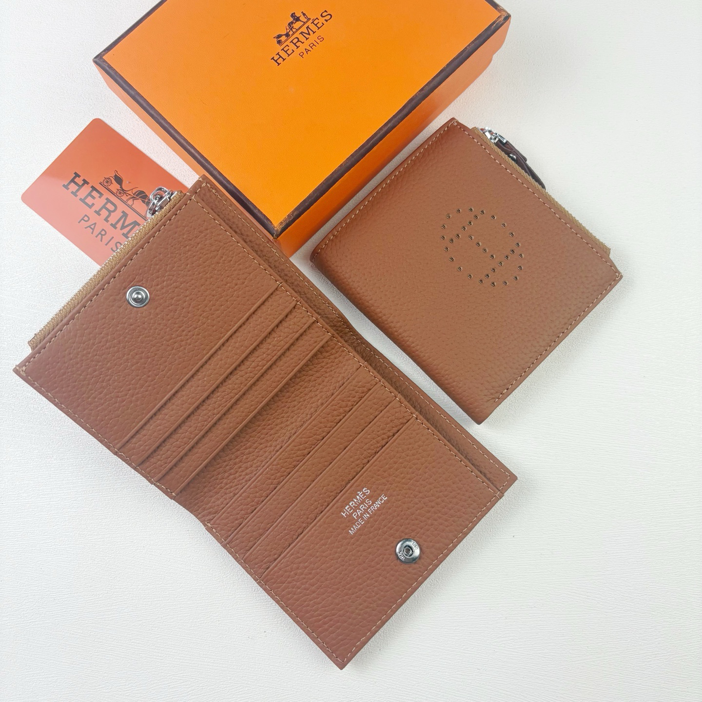 Hermes Silk'in Togo Leather Wallet - Image 2