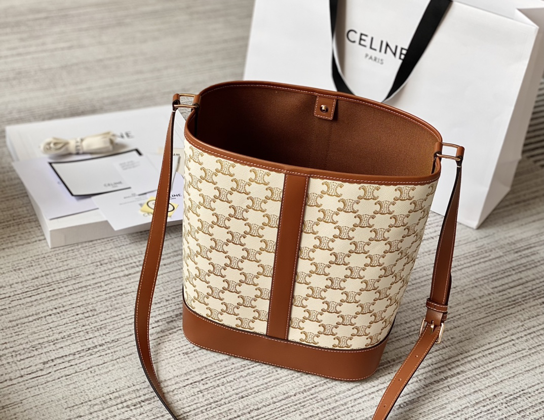 Celine Vintage Monogram Bucket Bag - Image 2