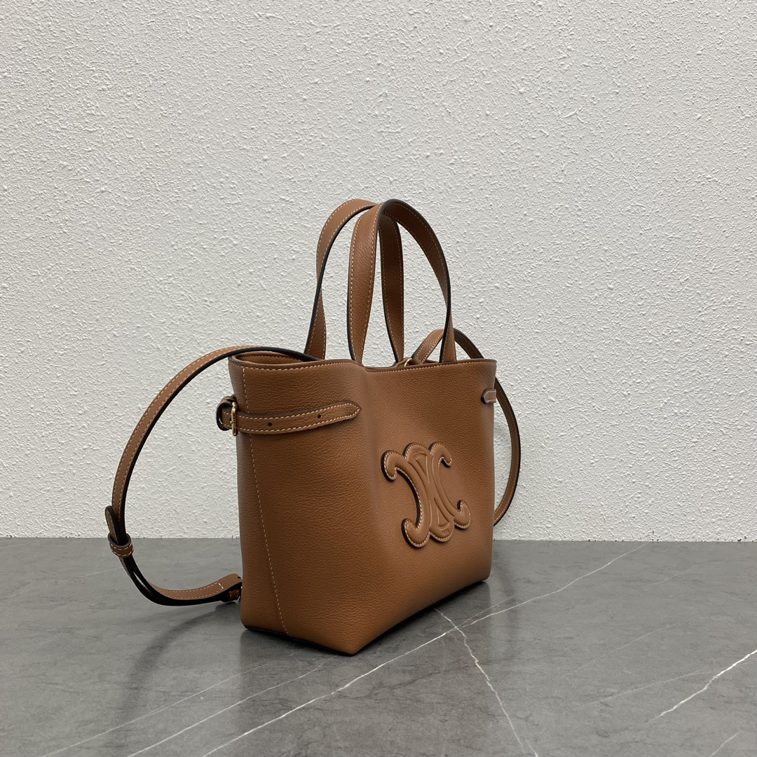 Cabas Anais Small Grain Leather Tote Bag - Image 2
