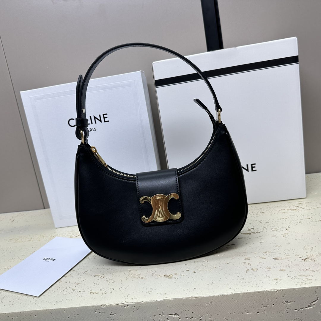 TRIOME Ava Logo-Print Calfskin Leather Shoulder Bag - Image 2