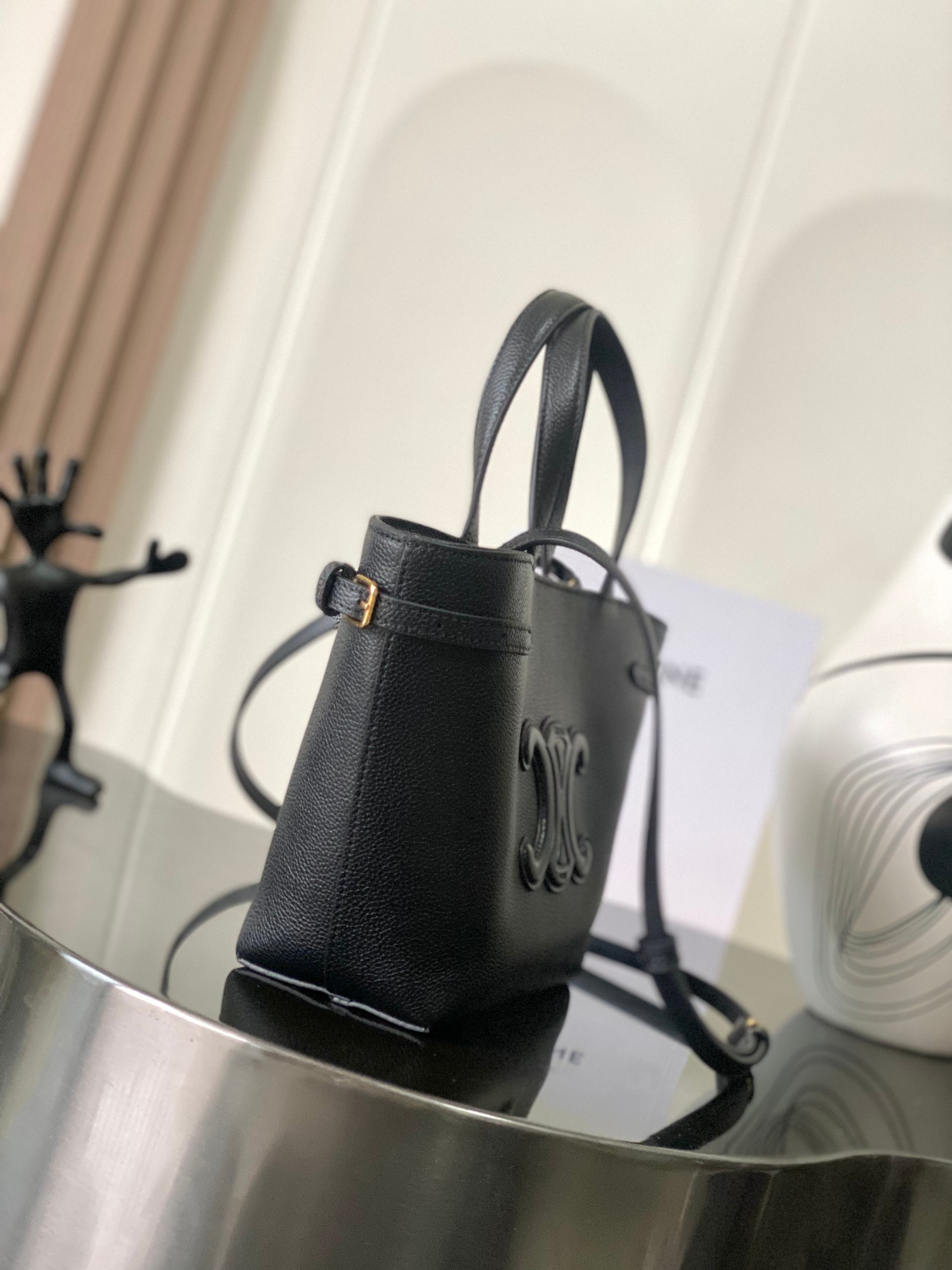Celine Mini Cabas Anais Grained Calfskin Bag - Image 2