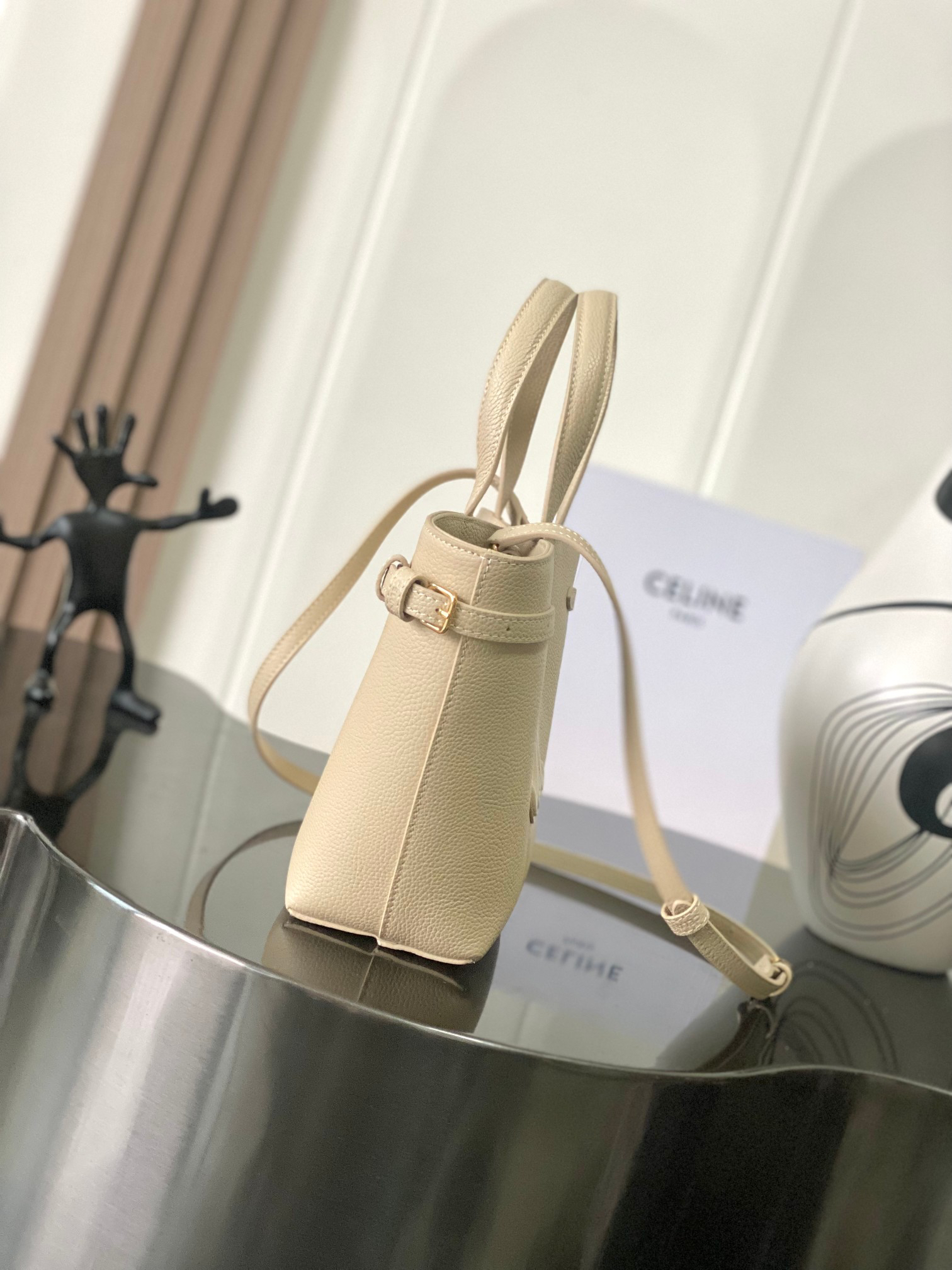 CELINE 25 Cabas Anais Mini Grainy Calfskin Handbag - Image 2
