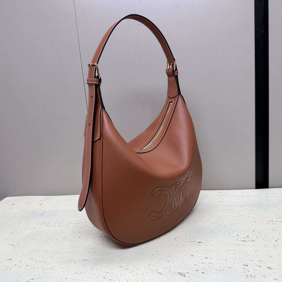 HELOISE Logo-Print Cow Leather Shoulder Bag - Image 2